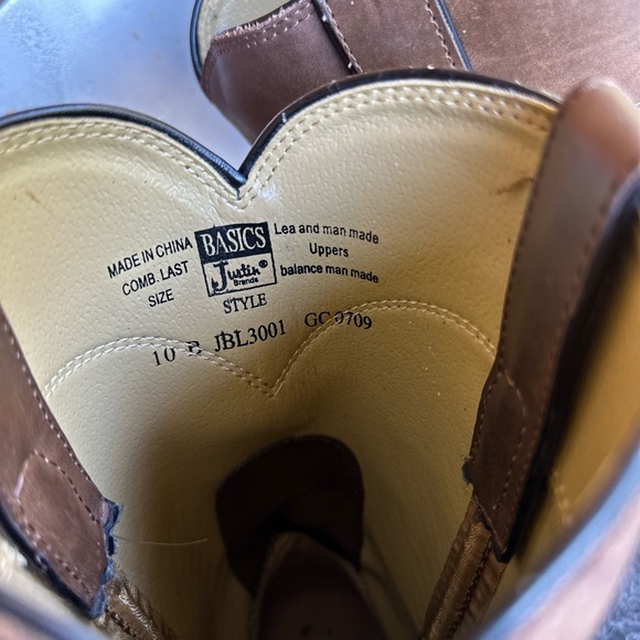 BASICS JUSTIN BRAME BOOTS. SIZE 10B. - Picture 9 of 11